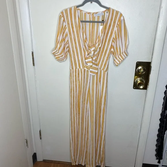 FAITHFUL the brand mattese jumpsuit azure strip sz XS - Picture 2 of 10